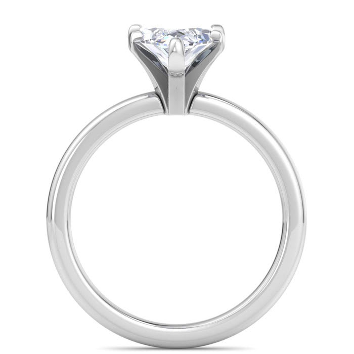 2 Carat Marquise Shape Lab Grown Diamond Ring In Sterling Silver, Solitaire