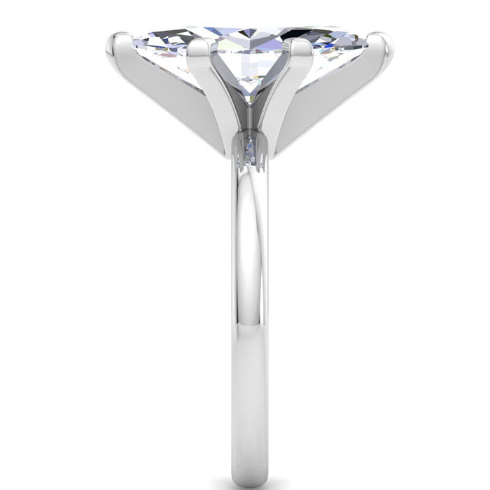 3 Carat Marquise Shape Lab Grown Diamond Ring In Sterling Silver, Solitaire