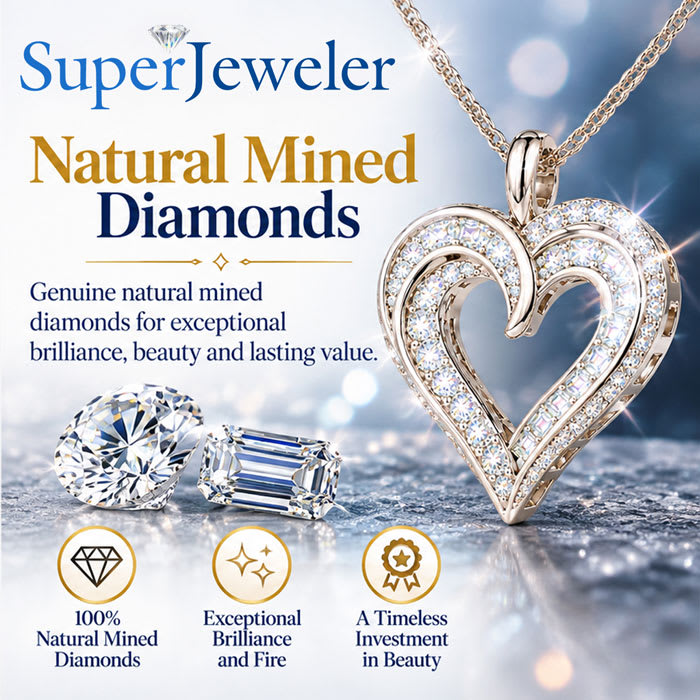 1.12 Carat Round and Baguette Diamond Heart Necklace In Sterling Silver, 18 Inches