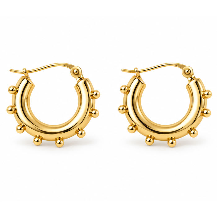 Draper James Dotted Hoop Earrings In Gold