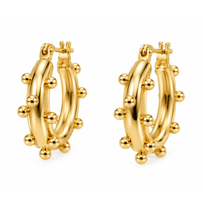Draper James Dotted Hoop Earrings In Gold