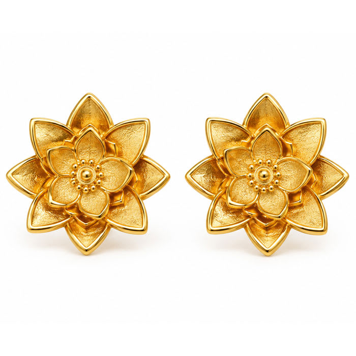 Draper James Gold Magnolia Stud Earrings