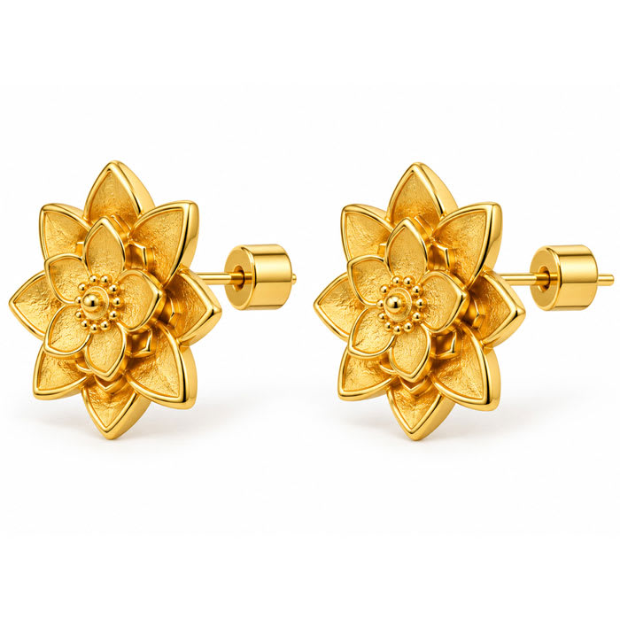Draper James Gold Magnolia Stud Earrings