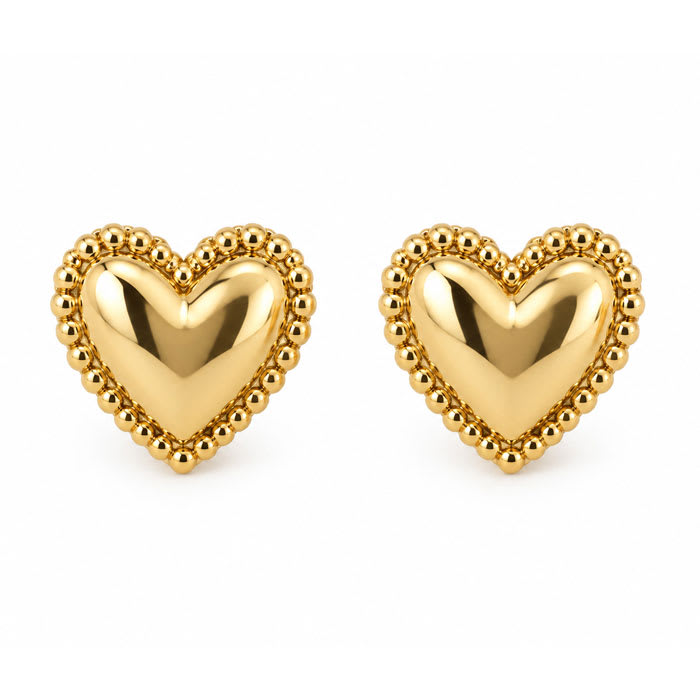 Draper James Gold Heart Stud Earrings