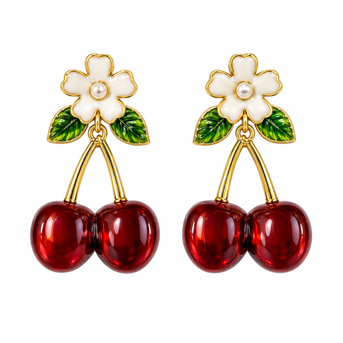 Draper James Cherry Statement Earrings In Gold