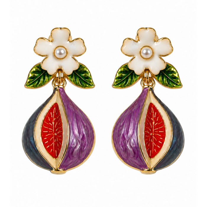 Draper James Fig Statement Earrings In Gold