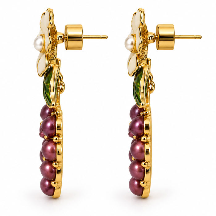 Draper James Grape Statement Earrings In Gold