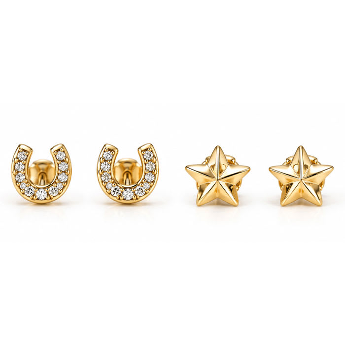 Draper James Western Star Earring Set In Gold