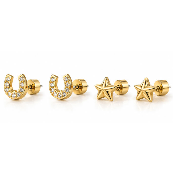 Draper James Western Star Earring Set In Gold