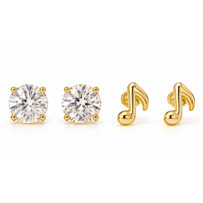 Draper James Nashville Notes Earring Set In Gold