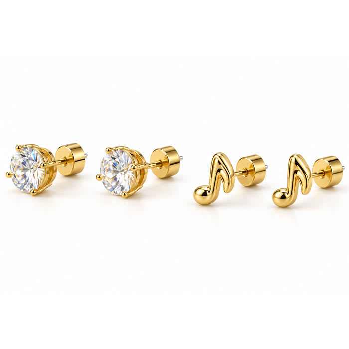 Draper James Nashville Notes Earring Set In Gold