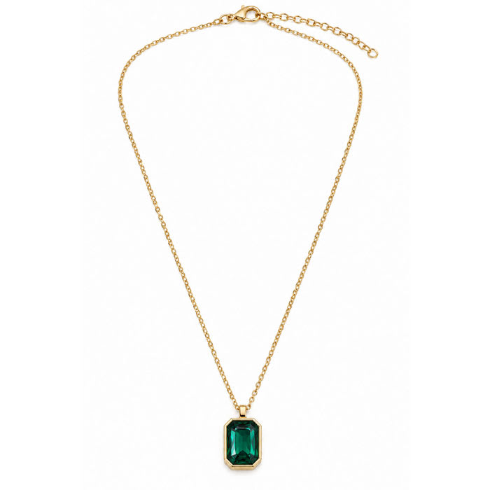 Martha Stewart Everyday Crystal Gemstone Pendant Necklace, Emerald