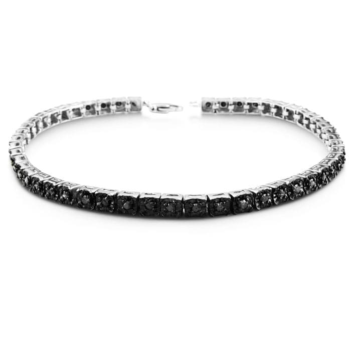 1ct Black Diamond Tennis Bracelet
