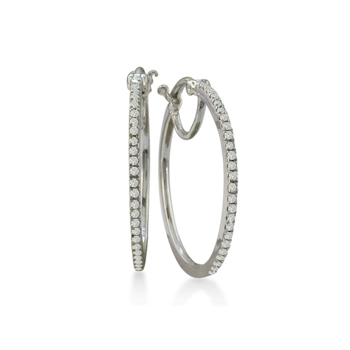 1/4ct Diamond Hoop Earrings