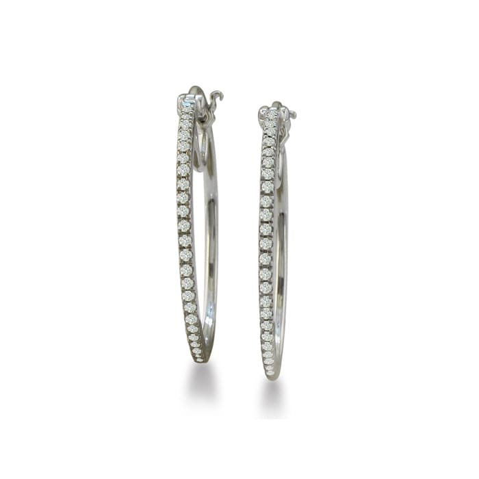 1/4ct Diamond Hoop Earrings