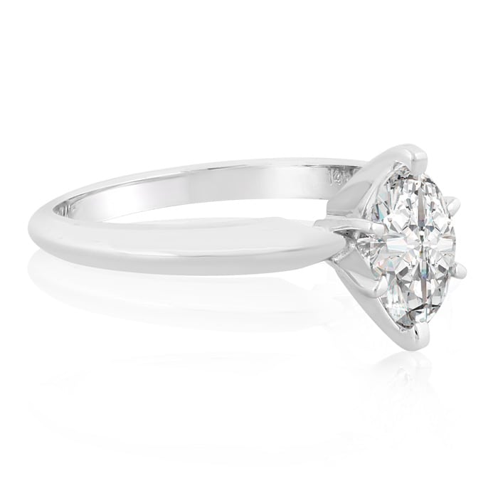 3/4 Carat Marquise Diamond Engagement Ring In 14 Karat White Gold
