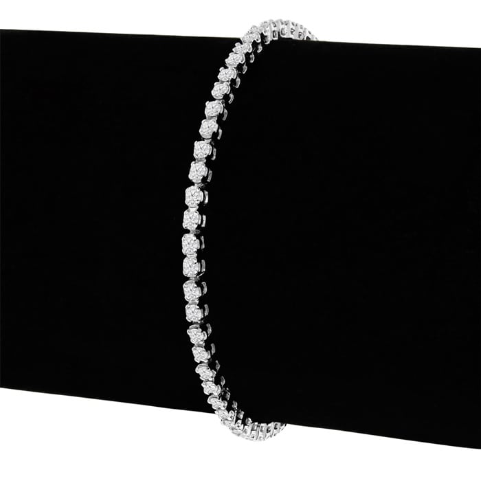 2 1/2 Carat Diamond Tennis Bracelet In 14 Karat White Gold, 9 Inches