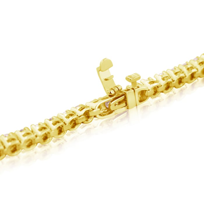 6 1/4 Carat Diamond Tennis Bracelet In 14 Karat Yellow Gold, 9 Inches