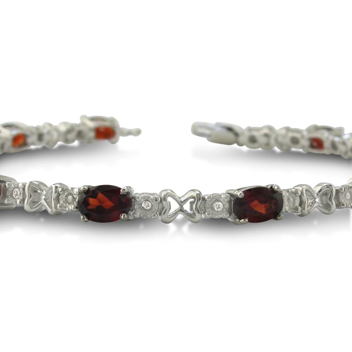 7.5ct Garnet and Diamond Bracelet
