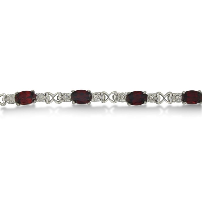 7.5ct Garnet and Diamond Bracelet
