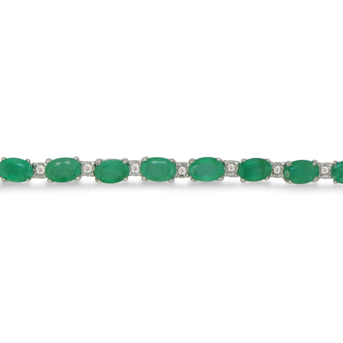 14ct Emerald and Diamond Bracelet
