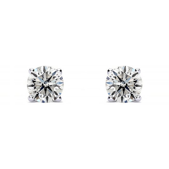1/4 Carat Diamond Stud Earrings In 14 Karat White Gold
