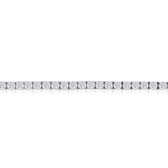 6 1/2 Carat Diamond Tennis Bracelet In 14 Karat White Gold, 9 Inches