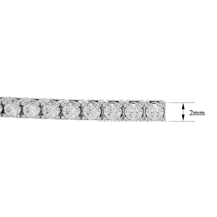 6 Inch 10K White Gold 1 3/4 Carat Diamond Tennis Bracelet