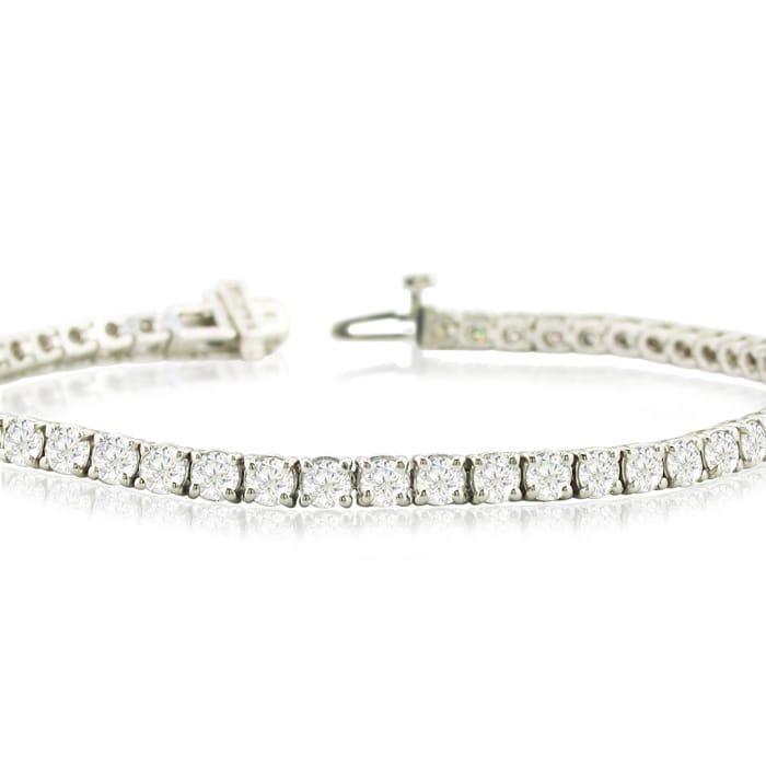 8 Carat Diamond Tennis Bracelet In 14 Karat White Gold, 8 Inches