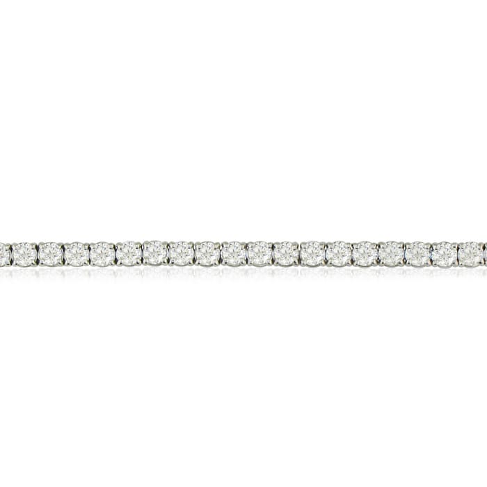 7 1/2 Carat Diamond Tennis Bracelet In 14 Karat White Gold, 7 1/2 Inches