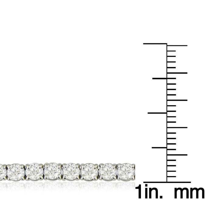 7 1/2 Carat Diamond Tennis Bracelet In 14 Karat White Gold, 7 1/2 Inches