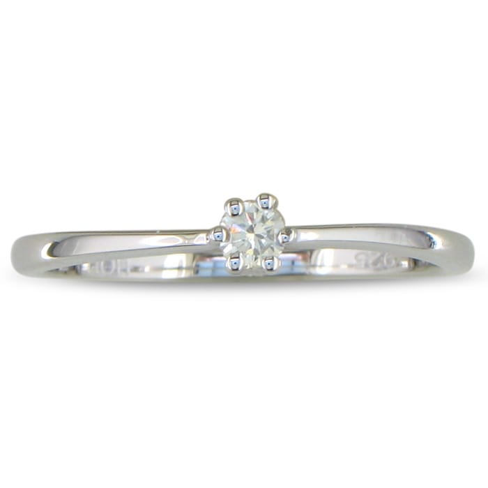 Estate Jewelry 1/10ct Diamond Solitaire Ring in Sterling Silver-only 1 left, Size 5.5
