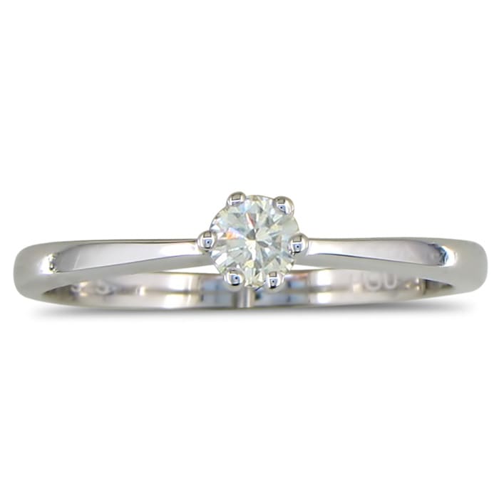 1/6ct Diamond Solitaire Ring in Sterling Silver