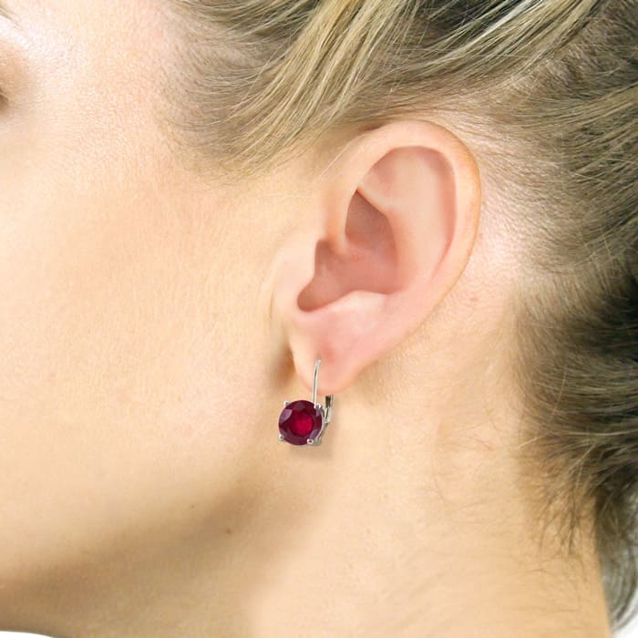 5ct Ruby Drop Earrings
