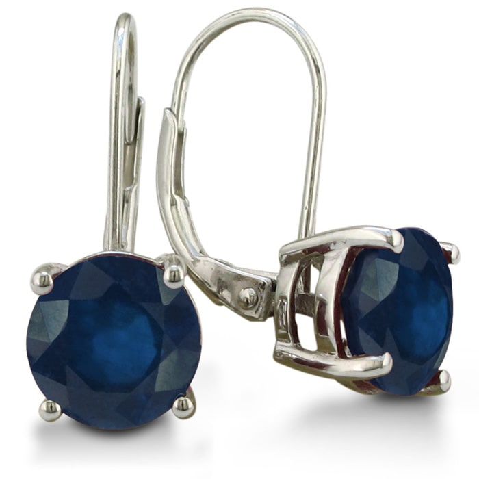 5ct Sapphire Leverback Earrings
