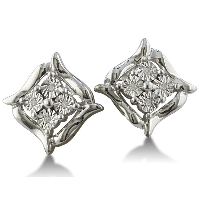 Square Diamond Earrings
