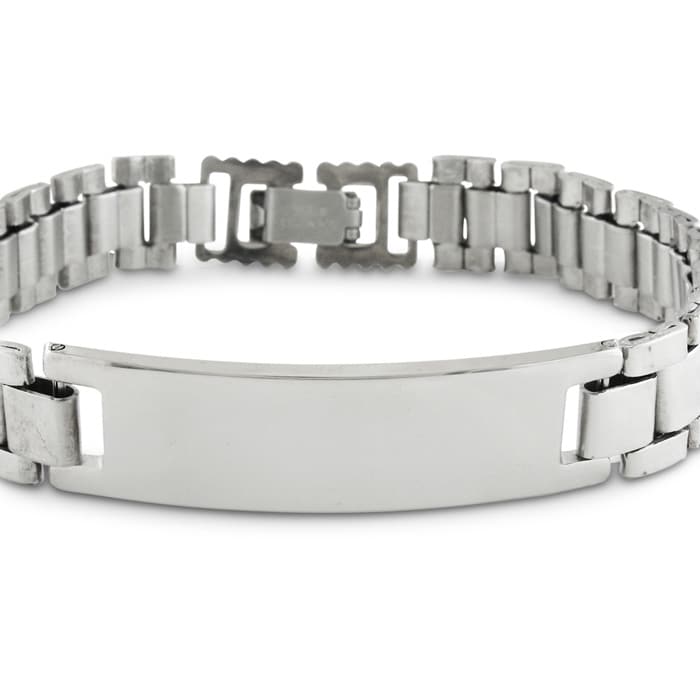 Mens stainless steel id bracelets store