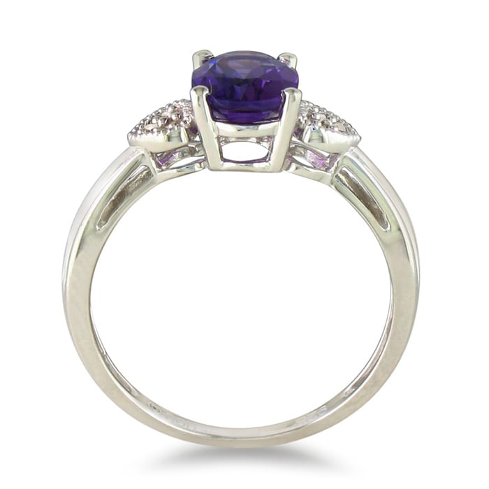 1.5ct Purple Amethyst and Diamond Ring

