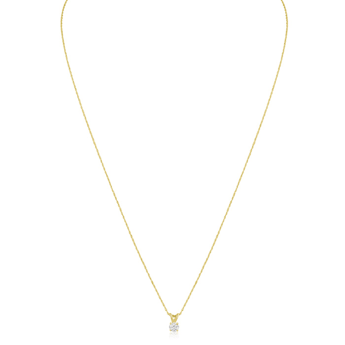 1/6ct Diamond Pendant in 14k Yellow Gold 