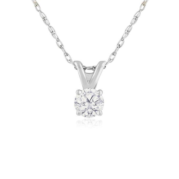 Nearly 1/4ct Diamond Necklace In White Gold
