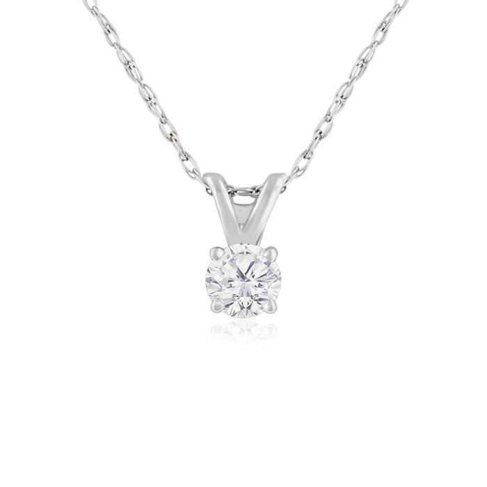 1/6ct 14k White Gold Diamond Pendant
