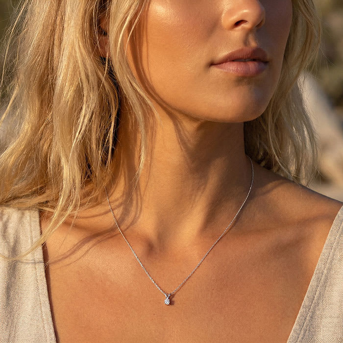 1/6ct White Gold Diamond Pendant