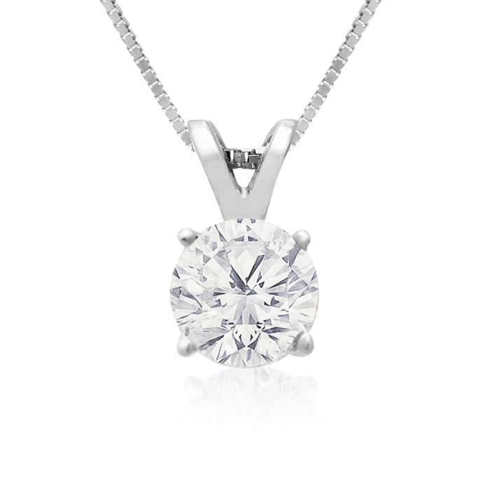 3/4ct 14k White Gold Fine Diamond Pendant