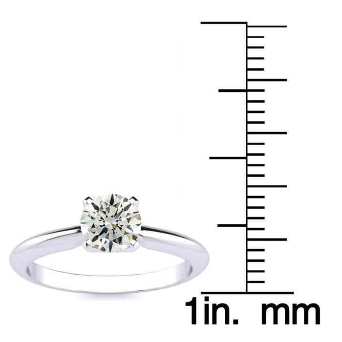 18K White Gold 3/4 Carat Diamond Engagement Ring