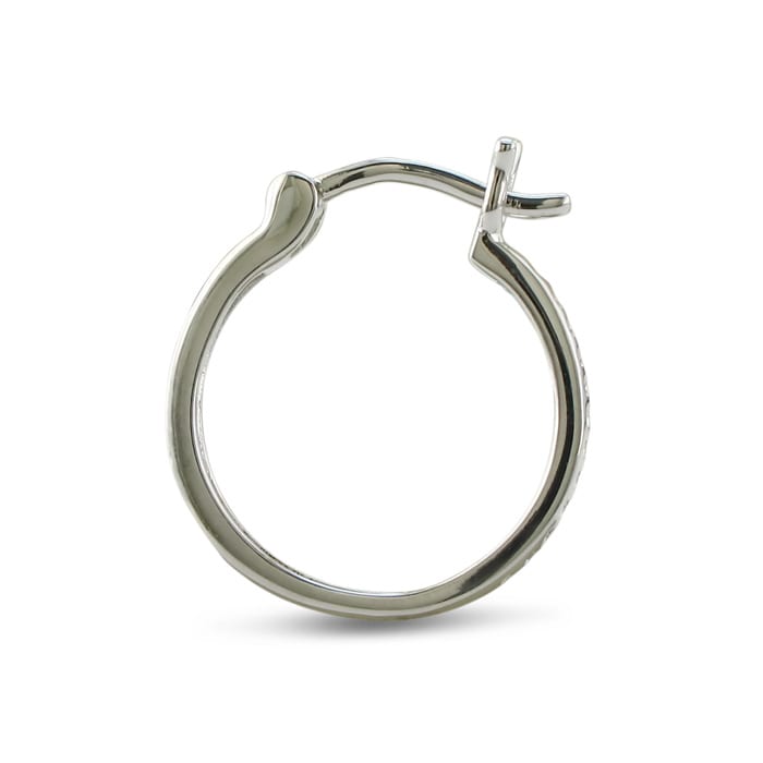 1/4ct Inside Out Black Diamond Hoop Earrings in Sterling Silver