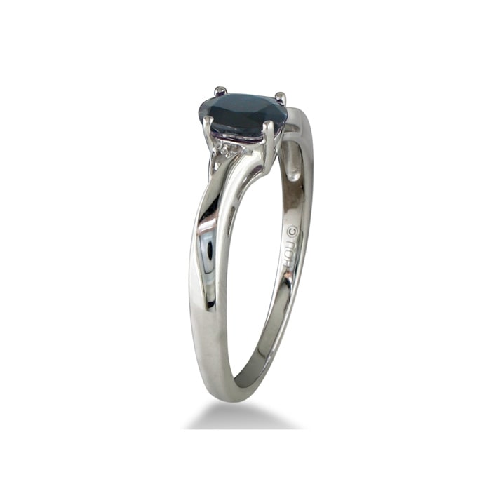 1/2ct Sapphire and Diamond Ring in Sterling Silver