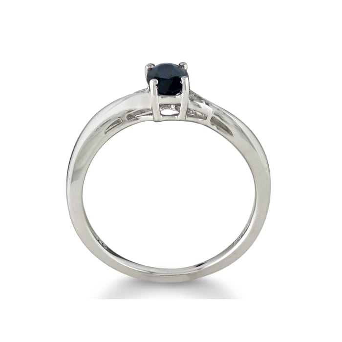 1/2ct Sapphire and Diamond Ring in Sterling Silver