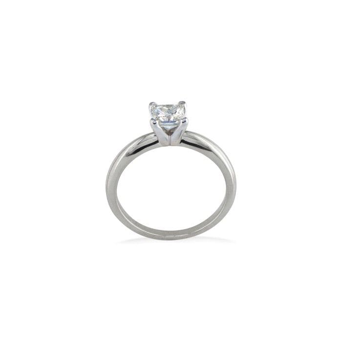 1/2ct Princess Diamond Solitaire Engagement Ring in 14k White Gold
