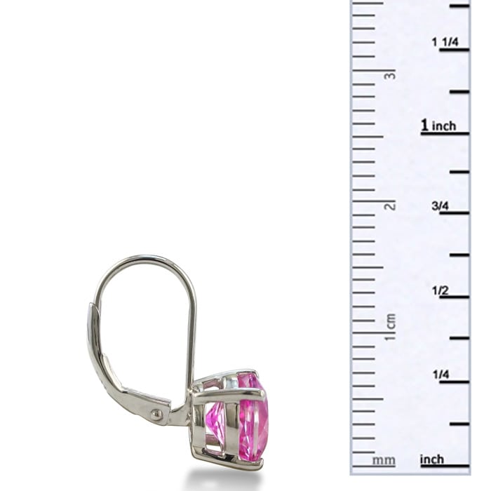 5ct Pink Sapphire Leverback Earrings
