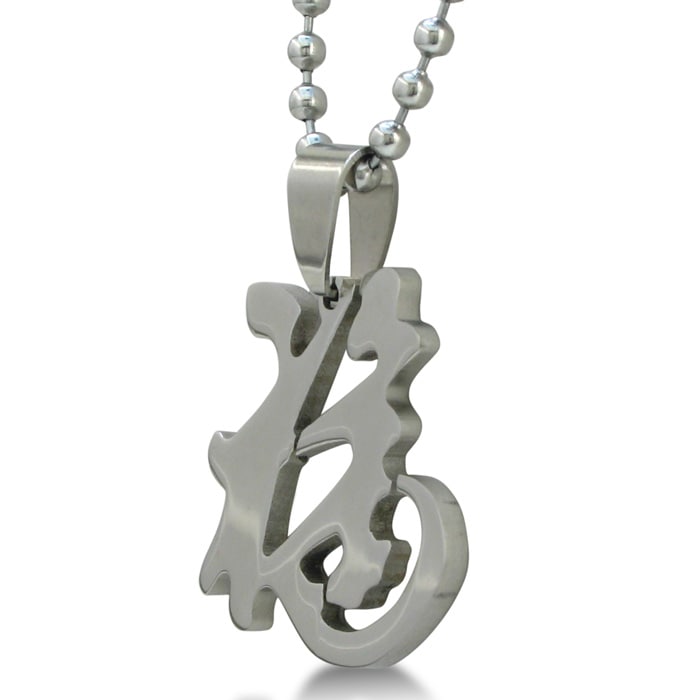 Stainless Steel Chinese "Luck" Pendant